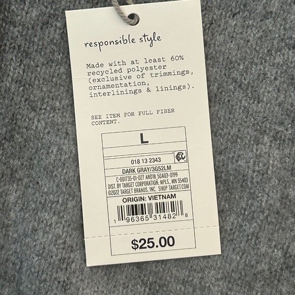 NWT A New Day Short Puff Sleeve Collared Sweater Size Large Cashmere Feel NEW - Picture 8 of 13